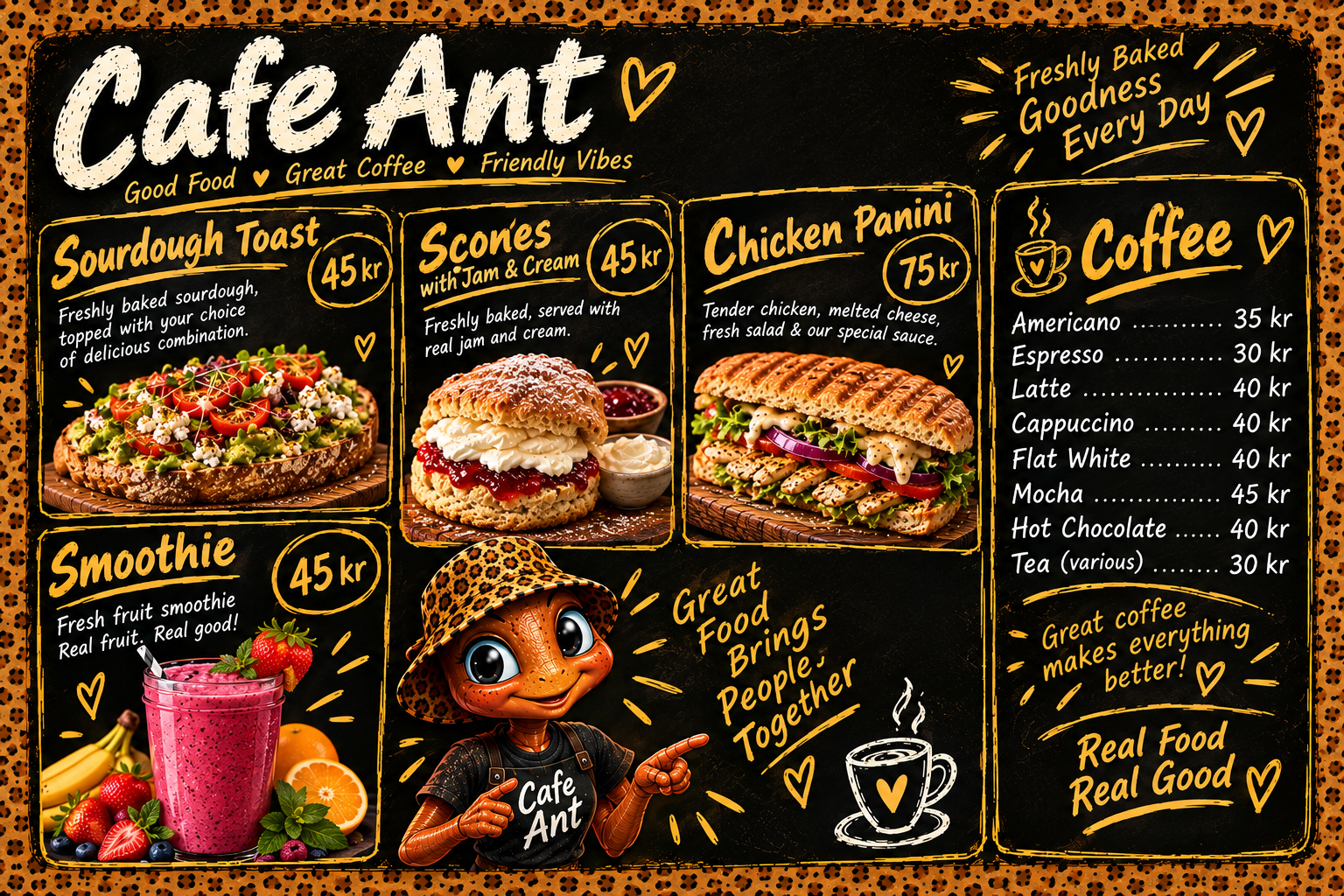 Cafe Ant menu